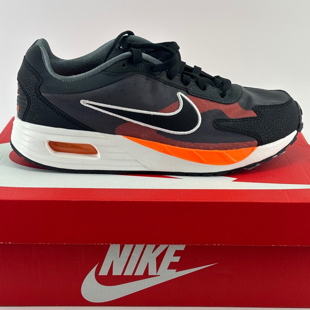 Nike Air Max Solo SE Mens 9.5 Anthracite Black Total Orange FJ2594-001 Sneakers